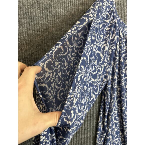 Cato Womens Bohemian Printed Blouse Size Large Cottage Core Romantic Stretch - Picture 4 of 9